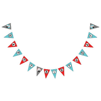 Retro Bowling Gelukkige Verjaardag Bunting Flag Ba Vlaggetjes