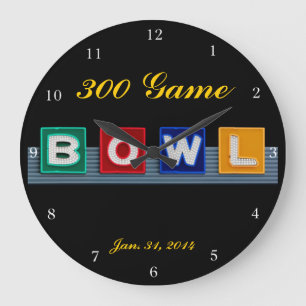 Retro Bowling Grote Klok
