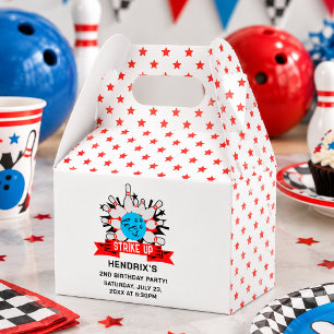 Retro Bowling Kids 1e verjaardagsfeestje Bedankdoosjes