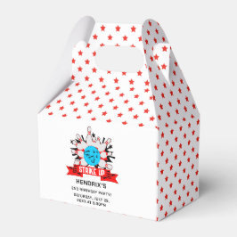 Retro Bowling Kids 1st Birthday Party Bedankdoosjes