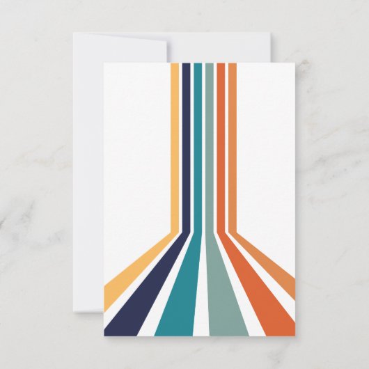 Retro Bowling kids verjaardagsfeestje Bedankkaart (Achterkant)