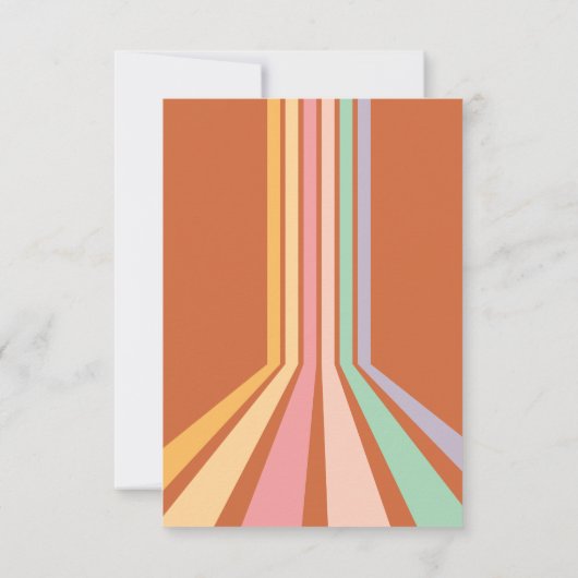 Retro Bowling kids verjaardagsfeestje Bedankkaart (Achterkant)