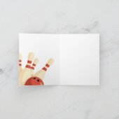 Retro Bowling Kids Verjaardagsfeestuitnodiging Feestdagen Kaart (Binnen)