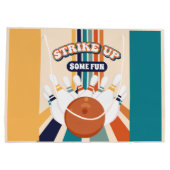 Retro Bowling kinderen Birthday Party Groot Cadeauzakje (Achterkant)