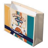 Retro Bowling kinderen Birthday Party Groot Cadeauzakje (Voorkant Gekanteld)