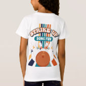 Retro Bowling kinderen Verjaardag T-shirt (Achterkant)