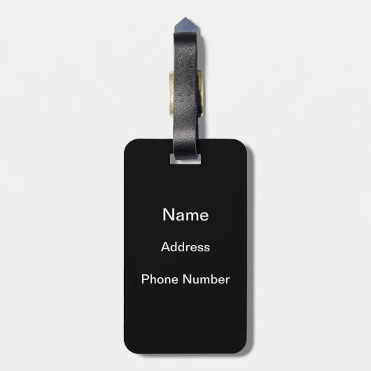 Retro Bowling King Pin op Blue, Bag Label Bagagelabel (Achterkant verticaal)