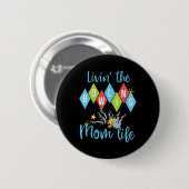 Retro Bowling Moeder Bowler Koningin D Ronde Button 5,7 Cm (Voorkant /achterkant)
