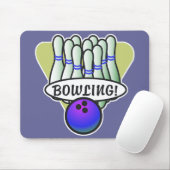 retro bowling ontwerp muismat (Met muis)