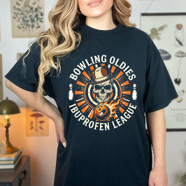 Retro Bowling Oudjes Ibuprofen Competitie Grappige T-shirt