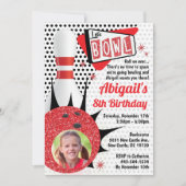 Retro Bowling Party Sock Hop Pin Up met Foto Kaart (Voorkant)