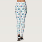 Retro Bowling Pattern Bowling Ball Pins Leggings (Achterkant)