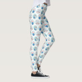 Retro Bowling Pattern Bowling Ball Pins Leggings (Rechts)