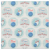 Retro Bowling Pattern Bowling Ball Pins Stof (Swatch)