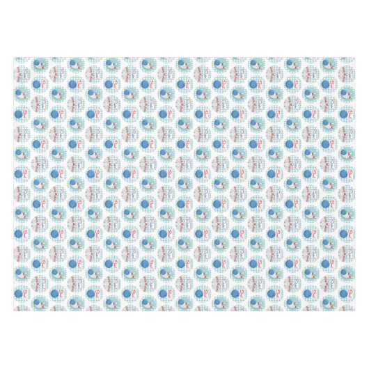 Retro Bowling Pattern Bowling Ball Pins Tafelkleed (Voorkant (Horizontaal))