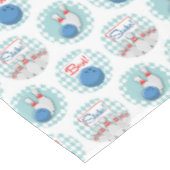 Retro Bowling Pattern Bowling Ball Pins Tafelkleed (Gekanteld)