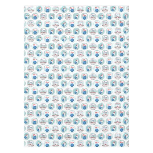 Retro Bowling Pattern Bowling Ball Pins Tafelkleed (Voorkant)