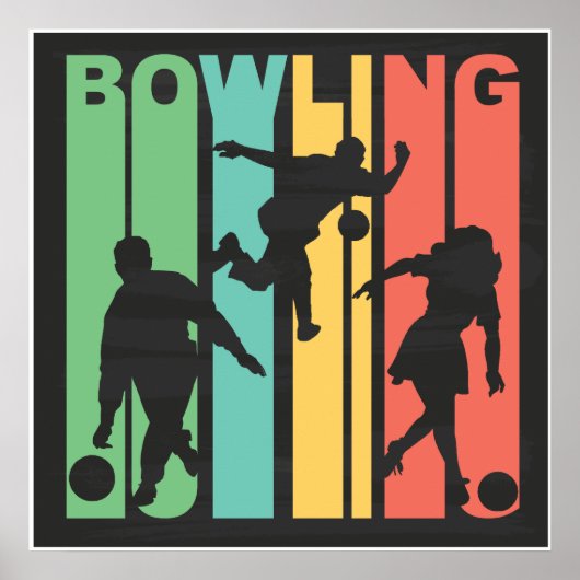 Retro Bowling Poster (Voorkant)