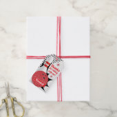 Retro Bowling Retro Glitter Party Tenpin Cadeaulabel (Met Touw)