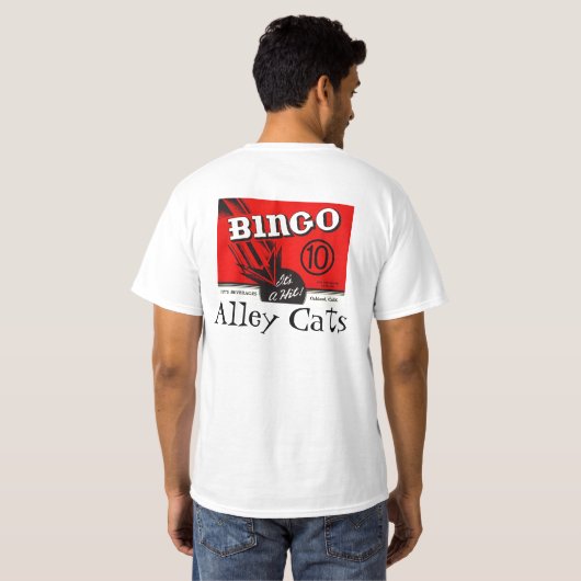 Retro Bowling Shirt Style Bingo Adverteren Bowler (Achterkant volledig)