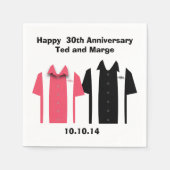 Retro Bowling Shirten Servetten (Voorkant)