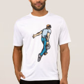 Retro Bowling Speler Werpt Bal T-shirt (Voorkant)