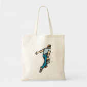 Retro Bowling Speler Werpt Bal Tote Bag (Voorkant)