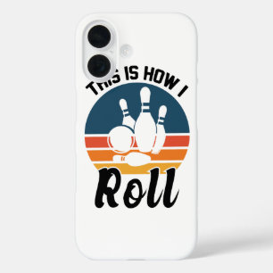Retro Bowling Sportteam Citaat iPhone 16 Hoesje