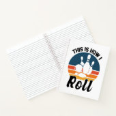 Retro Bowling Sportteam Citaat Notitieboek (Binnen)