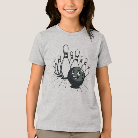 Retro Bowling T-shirt –  Strike (Voorkant)