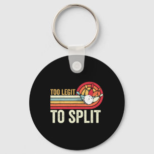Retro Bowling Te Legit Om Te Splijten Funny Bowler Sleutelhanger