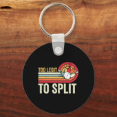 Retro Bowling Te Legit Om Te Splijten Funny Bowler Sleutelhanger (Voorkant)