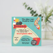 Retro Bowling Team Competitie Feest Kaart (Staand voorkant)