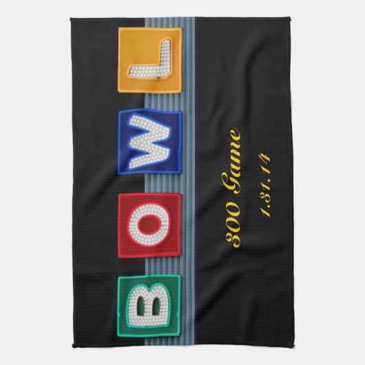 Retro Bowling Theedoek (Verticaal)