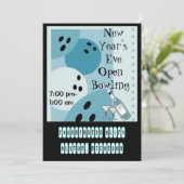 Retro Bowling Uitnodigingen rechter-box-key van me (Staand voorkant)