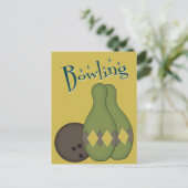 Retro Bowling van 50 s Briefkaart (Staand voorkant)