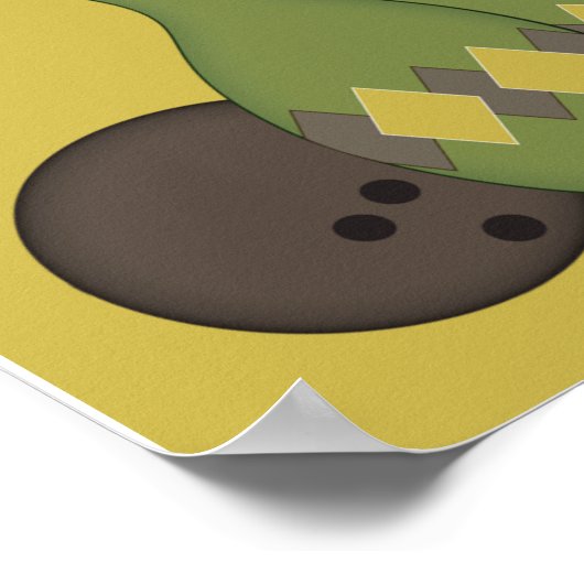 Retro Bowling van 50 s Poster (Hoek)