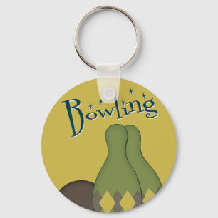 Retro Bowling van 50 s Sleutelhanger