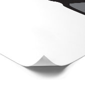 Retro bowlingspeler gooien bal poster (Hoek)