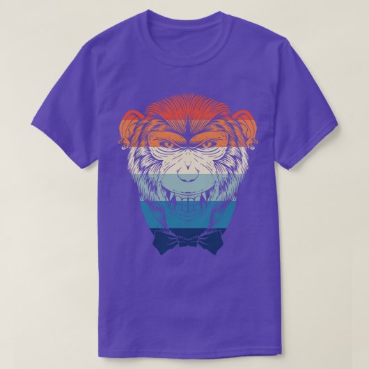 Retro Bowtie Chimp 1 T-shirt (Design voorkant)