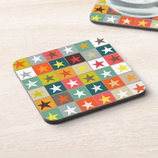 retro boxed sterren drankjes onderzetter (Linkerzijde)