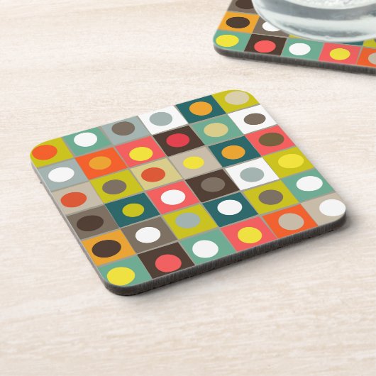 retro-boxed stippen drankjes onderzetter (Linkerzijde)