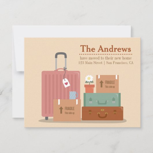 Retro Boxen en Suitcases Nieuwe berichten aan het  Aankondiging (Voorkant)