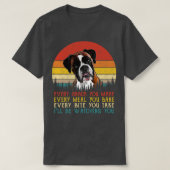 Retro Boxer Elke snack die je maakt Elke maaltijd T-shirt (Design voorkant)