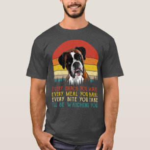 Retro Boxer Elke snack die je maakt Elke maaltijd  T-shirt