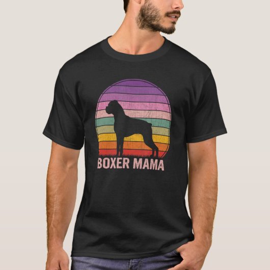 Retro Boxer Mama Graphic Boxer T-shirt (Voorkant)