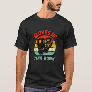 Retro Boxing Handschoenen Up Chin Down T-shirt