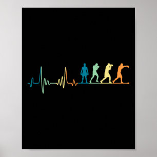 Retro Boxing-hartslag - Boxer Kickbo Poster