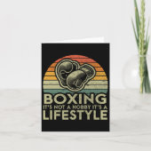 Retro Boxing Lifestyle Boxer Kaart (Voorkant)