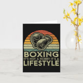 Retro Boxing Lifestyle Boxer Kaart (Gele Bloem)